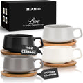 MIAMIO 11 Oz Ceramic Cup and Saucer Set - Luxe Pastel