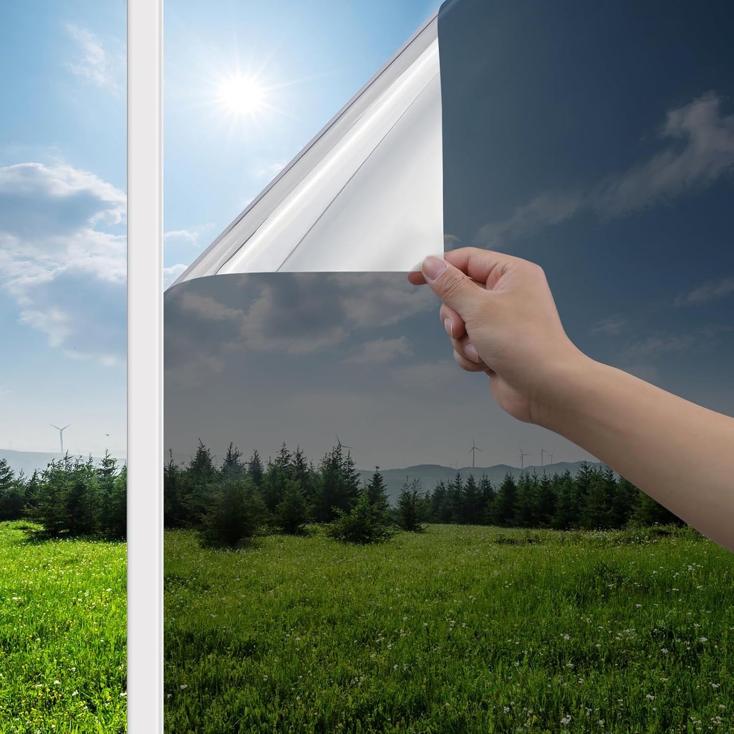 Haton Window Privacy Film for Home - UV Blocking & Heat Control