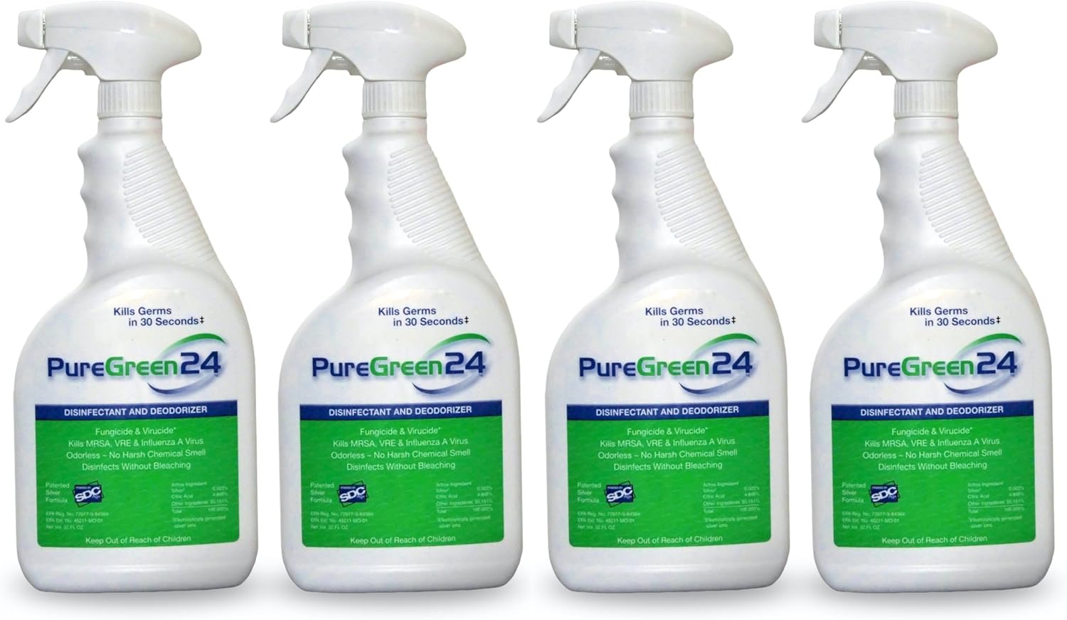 PureGreen24 Safe Disinfectant Kills Germs Odorless Non-Toxic