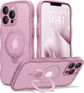 iPhone 13 Pro Max Case for Women with 360 Spin Magnetic Stand - Black