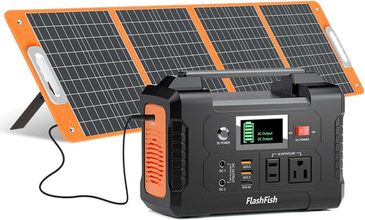 200W Portable Power Station with 100W Solar Panel for Outdoors
