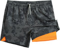 Men 5in Gym Running Shorts 2 in 1 - Quick Dry Compression Liner
