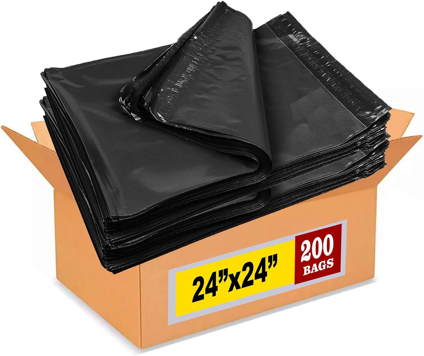 iMBAPrice 200-Pack Black Poly Mailers for Easy Shipping