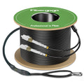 Fibergaga 50M Outdoor Armored OM3 LC-LC Fiber Patch Cable - Durable