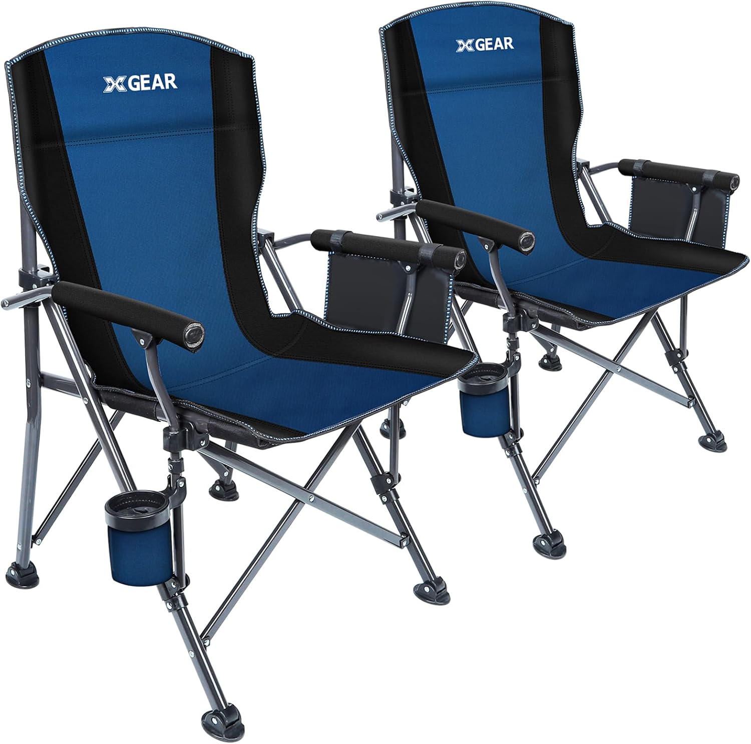 XGEAR Camping Chair with Padded Armrest for Ultimate Comfort