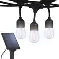 Solar Powered String Lights 27 ft with Edison Bulbs - Durable Outdoor