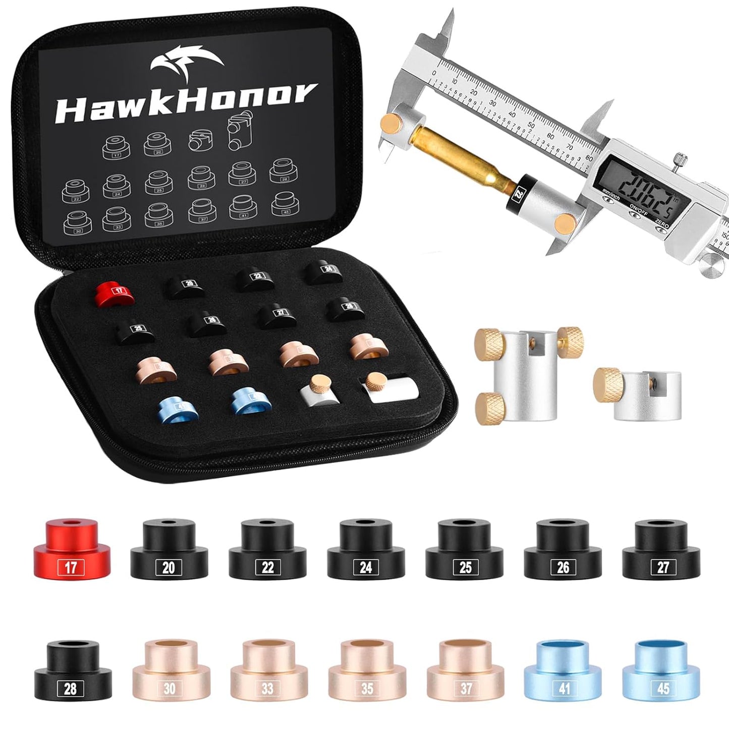 Bullet Comparator Kit for Precision Reloading with 14 Inserts