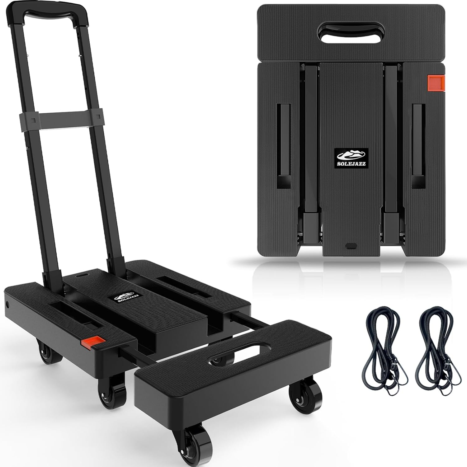 Folding Hand Truck Portable Dolly Cart with 500LB Capacity