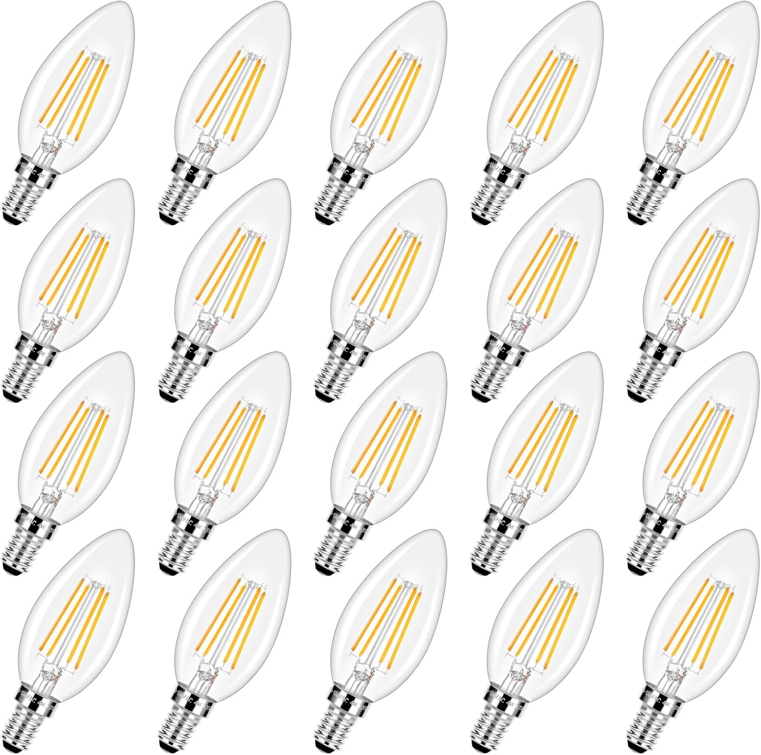 Dimmable E12 LED Candelabra Bulbs for Chandelier Lighting