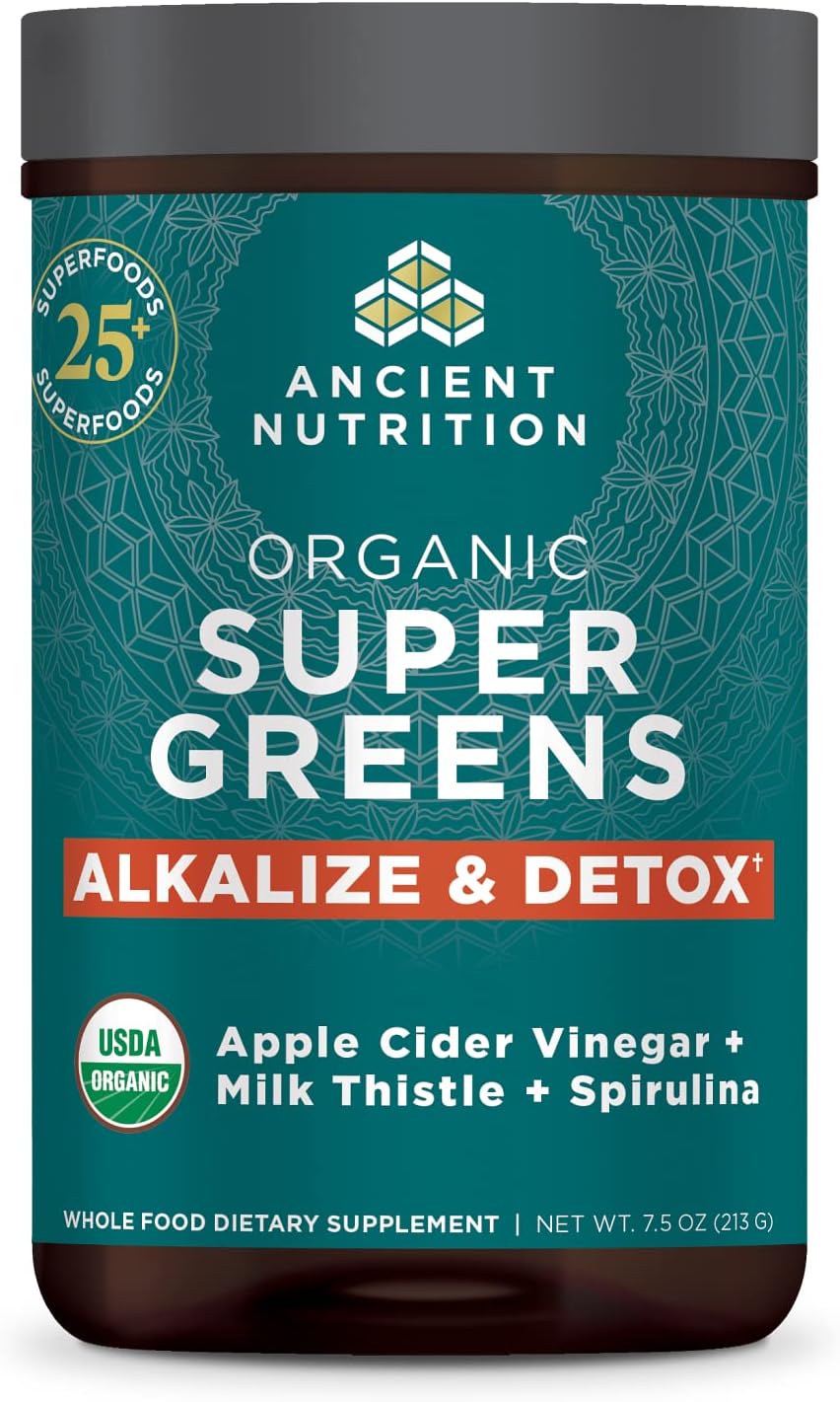 Supergreens Alkalize & Detox Powder for Digestive Support