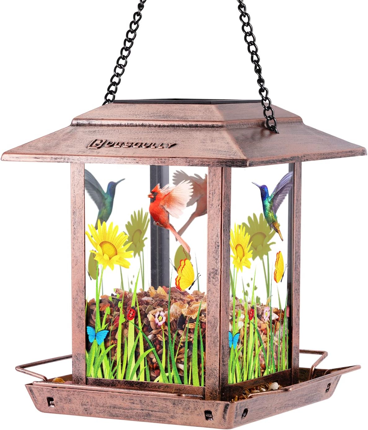 Chew-Proof Solar Bird Feeder - Weather Resistant