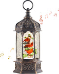 12.8 in Christmas Snow Globe Lantern - Lighted Musical Decor