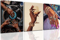 Trendy Black Woman Wall Art Set of 3 for Stylish Home Decor