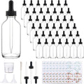 4oz Clear Glass Dropper Bottles 42-Pack - Complete Kit for Oils