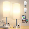 Bedside Table Lamps for Bedroom Set of 2 - Touch Lamp with USB-A