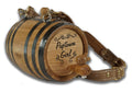 St Bernard Dog Collar Rescue Barrel with Engraved 'Puptown Girl' - Oak