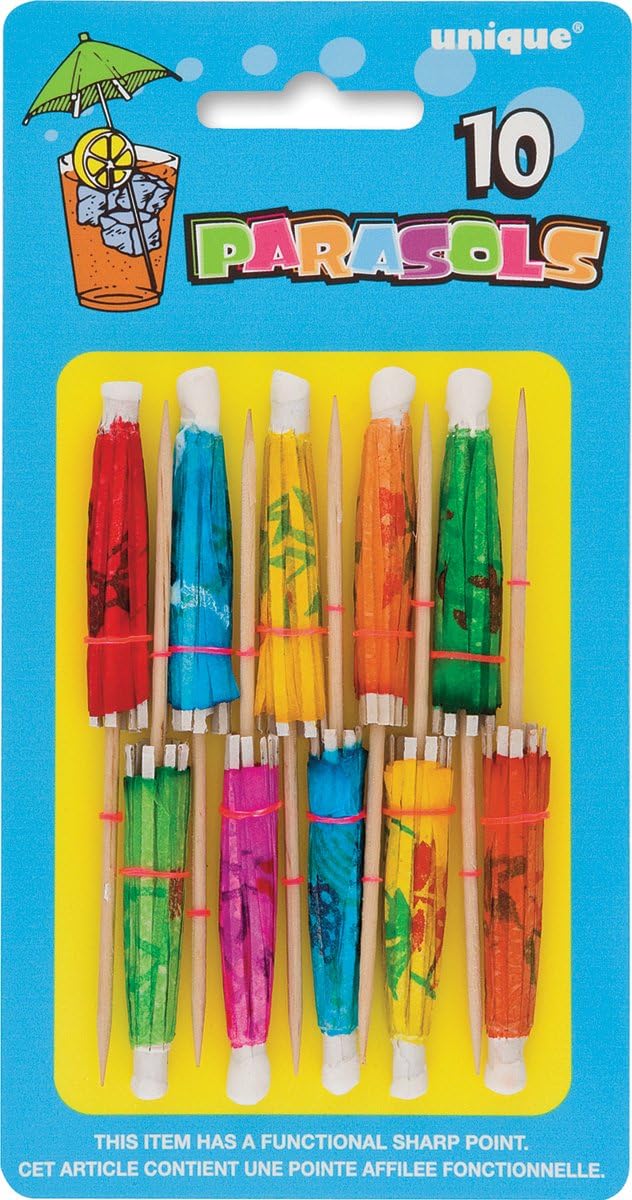 Colorful Paper Umbrella Picks - 10ct - Festive Fun for Cocktails!