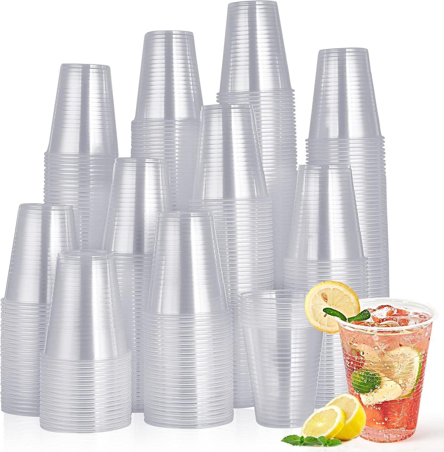 Turbo Bee 420 Pack 16oz Clear Disposable Plastic Cups for Parties