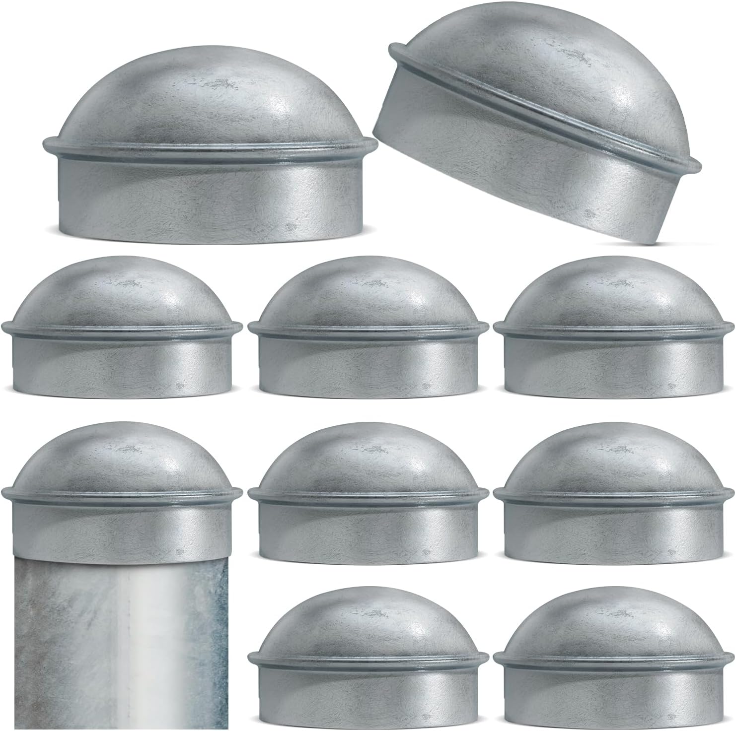 VIVIDA 4 Inch Chain Link Post Caps for 4 Inch OD Pipe - 10 PCS