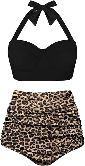 Angerella Women Vintage Polka Dot High Waisted Bikini Set Review