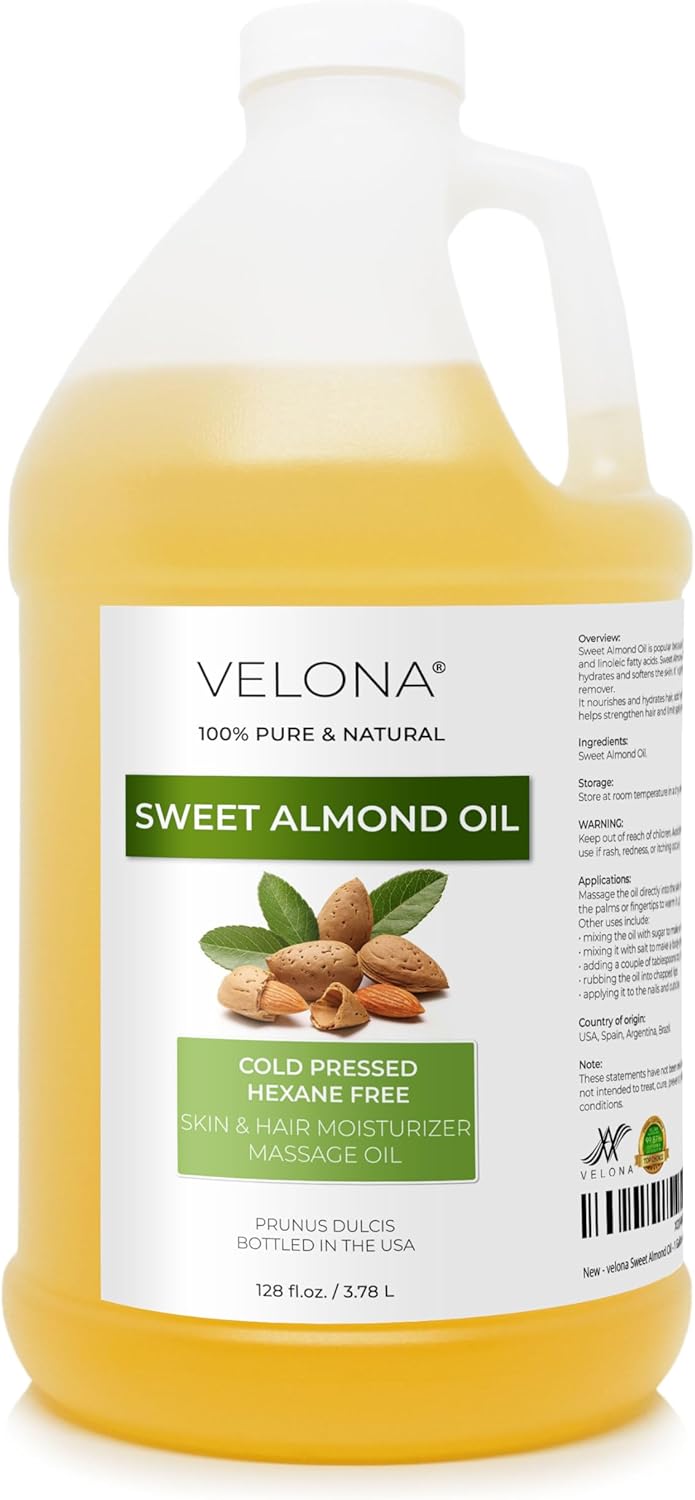 Pure Sweet Almond Oil - 1 Gallon of Natural Moisturizer