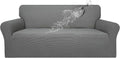 100% Waterproof Grey Stretch Sofa Cover - Fits 60-81 in - Leakproof