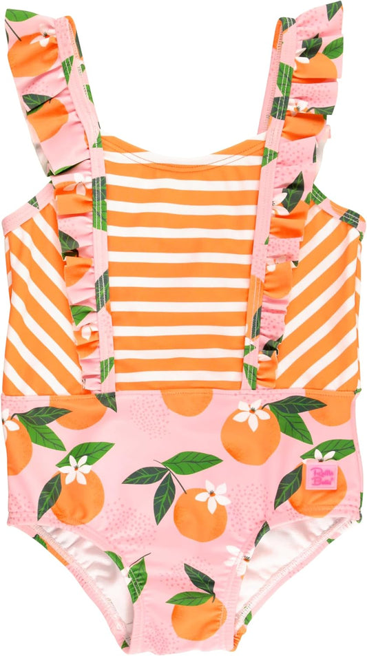 RuffleButts Baby/Toddler Girls Ruffle Strap One Piece Swimsuit