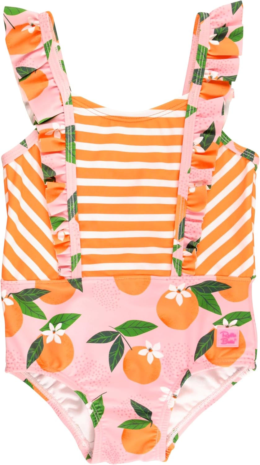 RuffleButts Baby/Toddler Girls Ruffle Strap One Piece Swimsuit