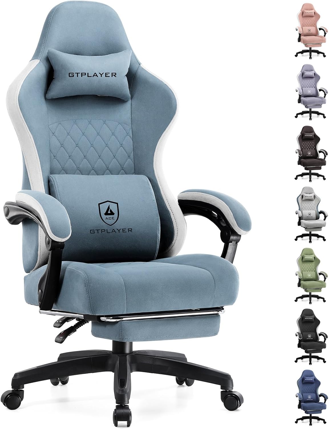 GTPLAYER Gaming Chair with Ergonomic Design and Footrest