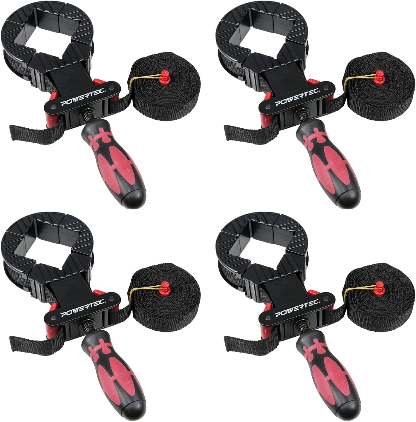 POWERTEC Strap Clamps for Woodworking Quick Release Band Clamps