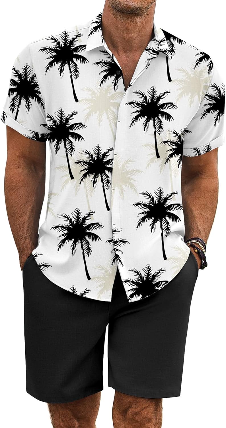 COOFANDY Men's Summer Beach Outfits for Vacation and Relaxation