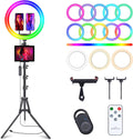 12in Selfie Ring Light with 75in Tripod Stand & 2 Phone Holder - Music