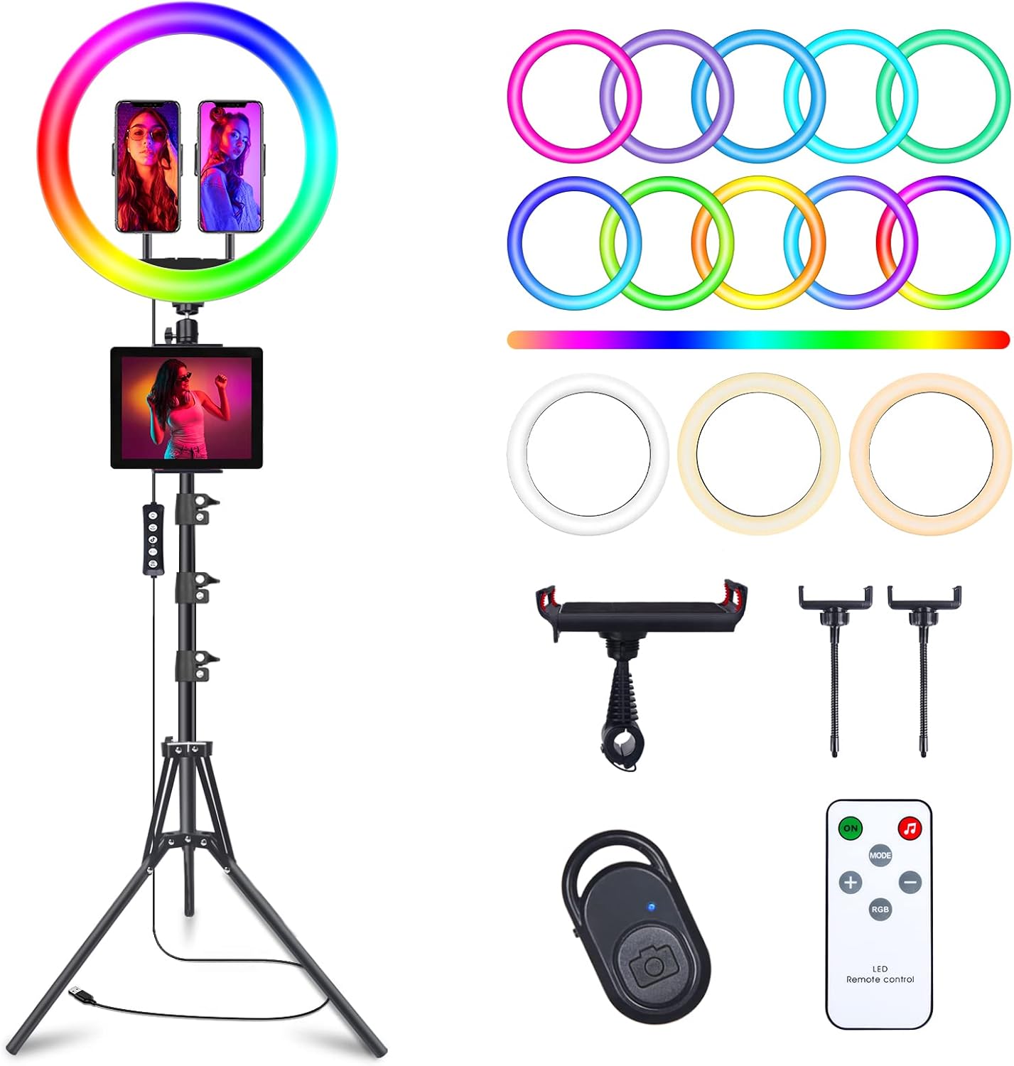 12in Selfie Ring Light with Tripod Stand for TikTok and Vlog