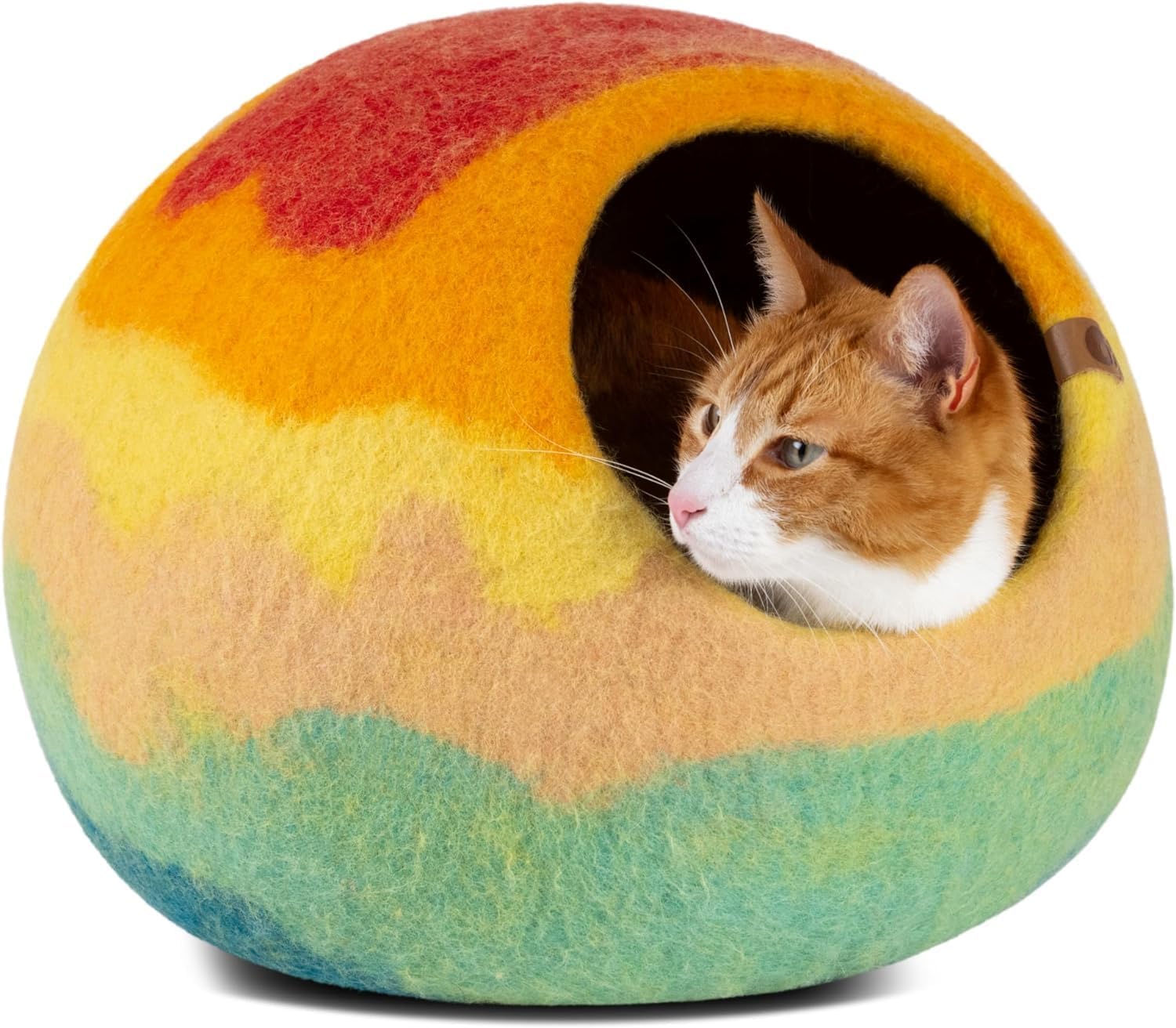 MEOWFIA Cat Cave Premium Felt Cat Bed for Indoor Cats
