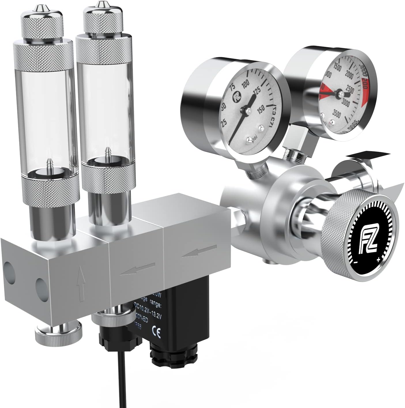 FZONE Pro Series Aquarium CO2 Regulator with Adjustable Pressure