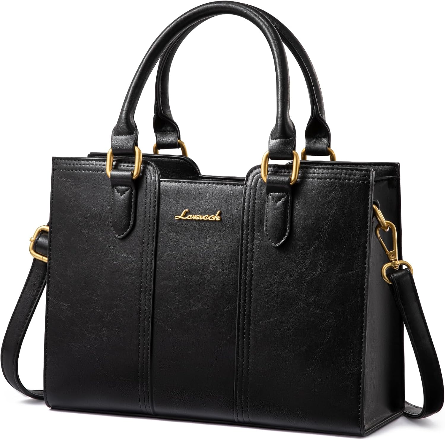 LOVEVOOK Vintage Leather Shoulder Handbag for Women Daily Use