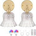 Vintage Battery Operated Wall Sconces Set of Two - Rechargeable