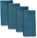 Solino Home Linen Napkins Set of 4 Chambray Teal - Handcrafted Dining