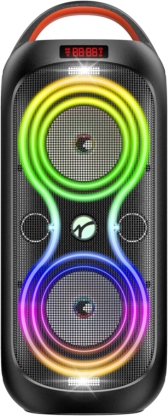 Portable Bluetooth Speaker with 120dB Loud Sound and RGB Lights