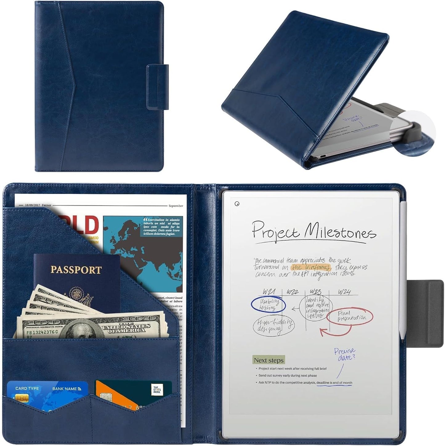 Cobak Premium PU Leather Case for Remarkable Paper Pro 11.8