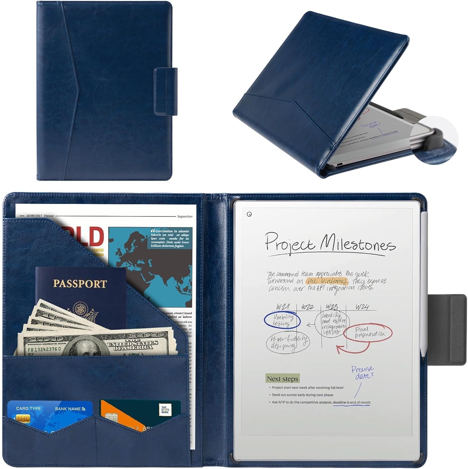 Cobak Premium PU Leather Case for Remarkable Paper Pro 11.8