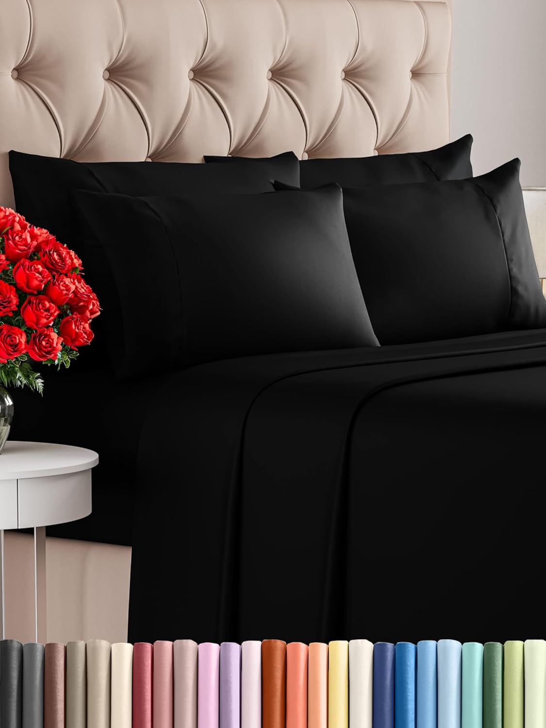 Cal King 6 Piece Sheet Set - Ultra-Soft Cooling Luxury Bedding