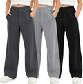 Girls' Sweatpants 3 Pack - Comfortable Straight Leg Joggers