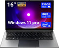 laptop 16-inch 8GB DDR 256GB SSD portable laptop computer - Slim 16in
