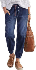 Flamingals Straight Leg Button Fly Jeans for Women - Comfortable have