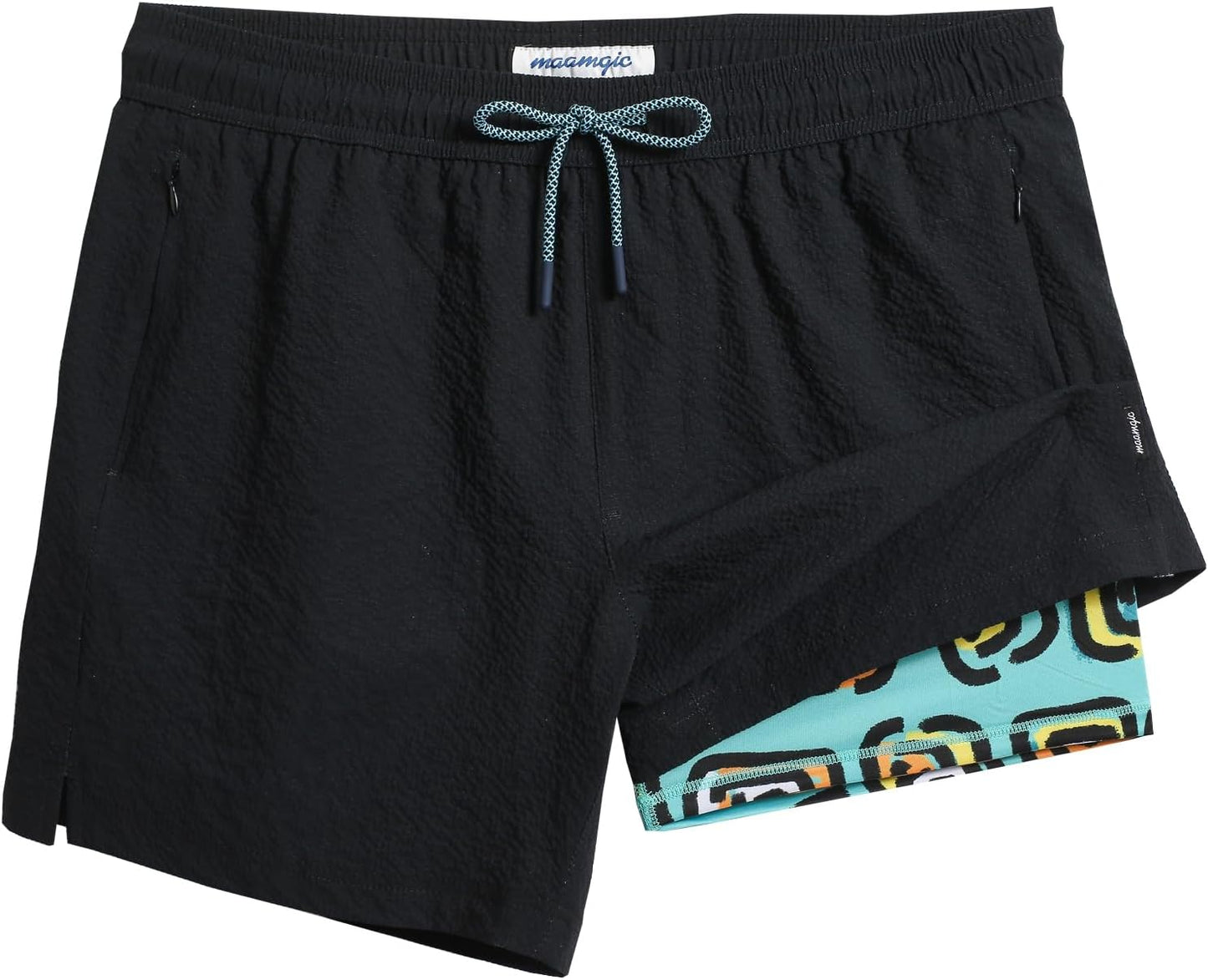 maamgic Men's Swim Trunks 5.5 inch Quick Dry Beach Shorts