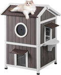 VEVOR Outdoor Cat House Weatherproof Shelter for Multiple Cats