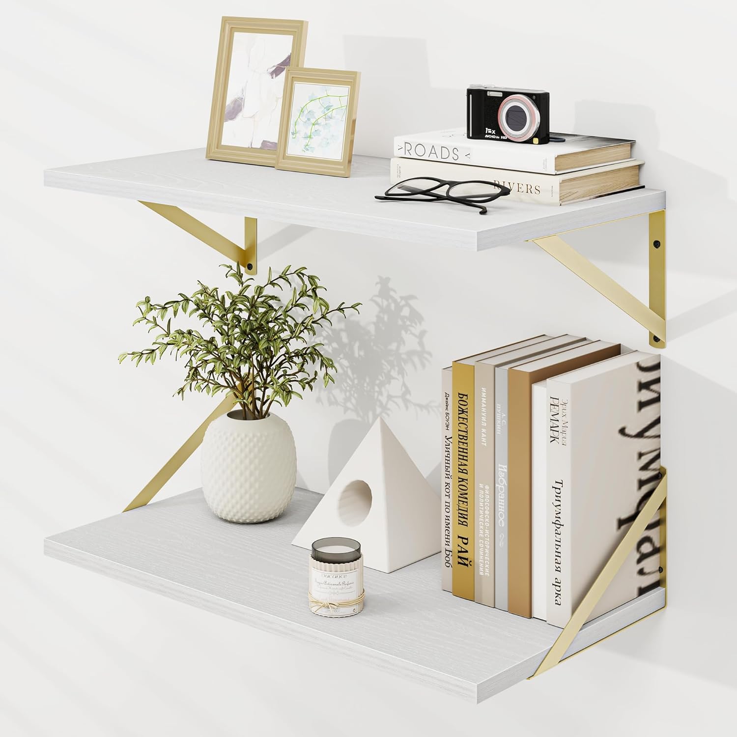 Dreamland Gold Wall Mounted Shelves for Stylish Home Decor