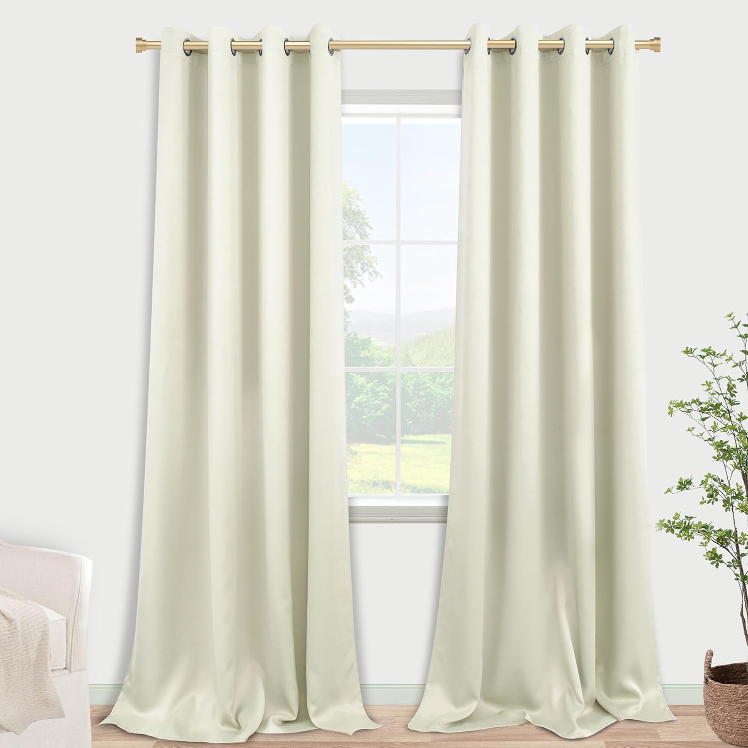 102 Inch Extra Long Blackout Curtains for Bedroom and Living Room