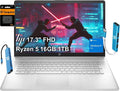 HP 17 Laptop with AMD Ryzen 5 for Business and Home Use
